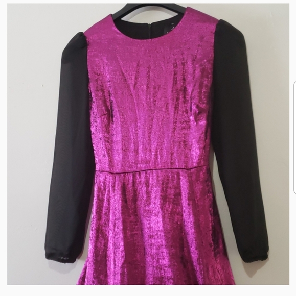 Ronni Nicole pink shiny maxi dress - Picture 2 of 8